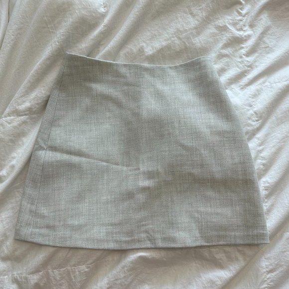 Aritzia Wilfred Classic Mini Skirt - Grey/White - Size 0 - Picture 1 of 2